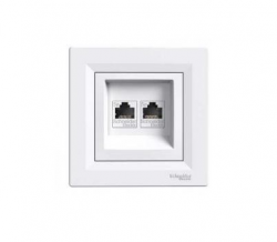 asfora-2xrj45-internet-aljzat-utp-cat5e-feher