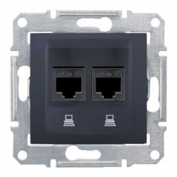 sedna-2xrj45-internet-aljzat-utp-cat5e-grafit