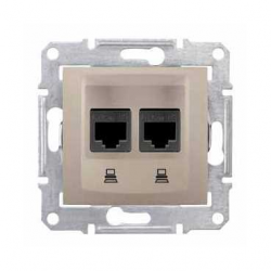sedna-2xrj45-internet-aljzat-utp-cat6-titanium