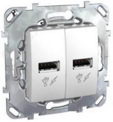 unica-2xusb-aljzat-20-feher