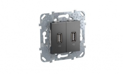 unica-dupla-usb-20-csatlakozo-grafit