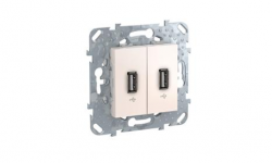 unica-dupla-usb-20-csatlakozo-krem