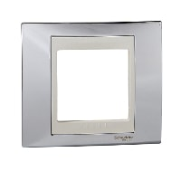 unica-plus-egyes-keret-krem-betettel-fenyes-krom-fem