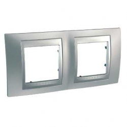 unica-top-2-es-keret-vizszintes-aluminium-selymes-krom-nova-pk-2h