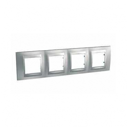 unica-top-4-es-keret-vizszintes-aluminium-selymes-krom-nova-pk-4h