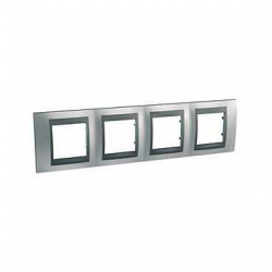 unica-top-4-es-keret-vizszintes-grafit-selymes-krom-nova-pk-4h